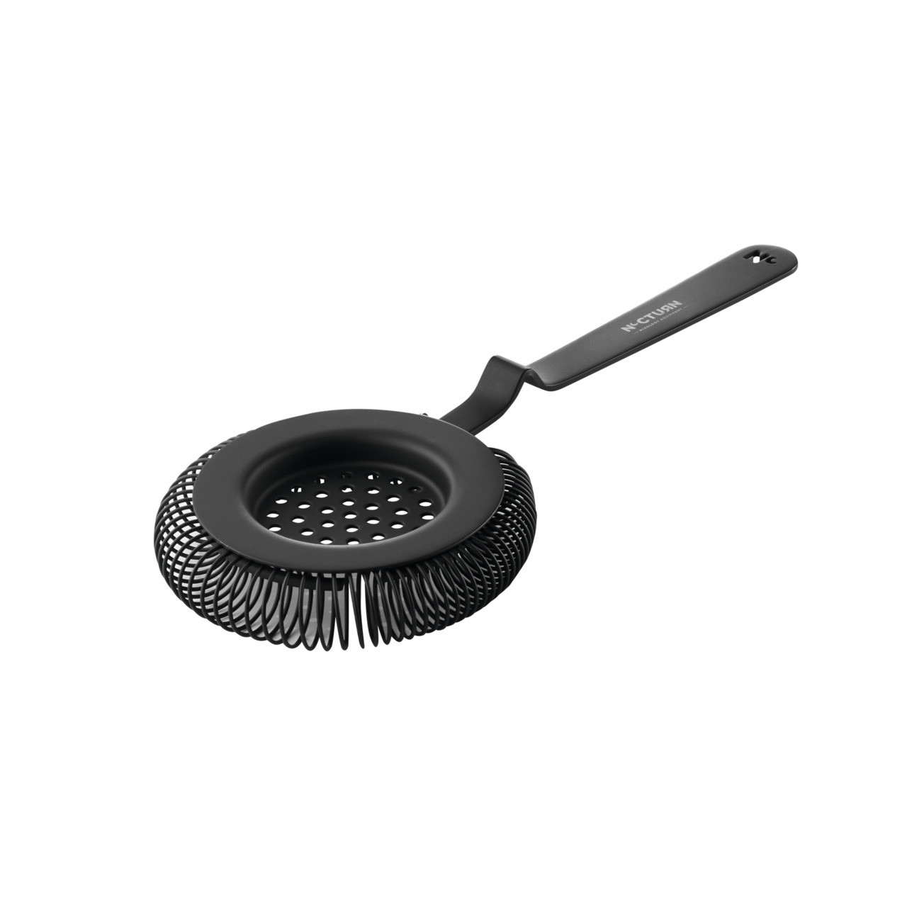Barsieb mit Feder ø 85 mm schwarz matt